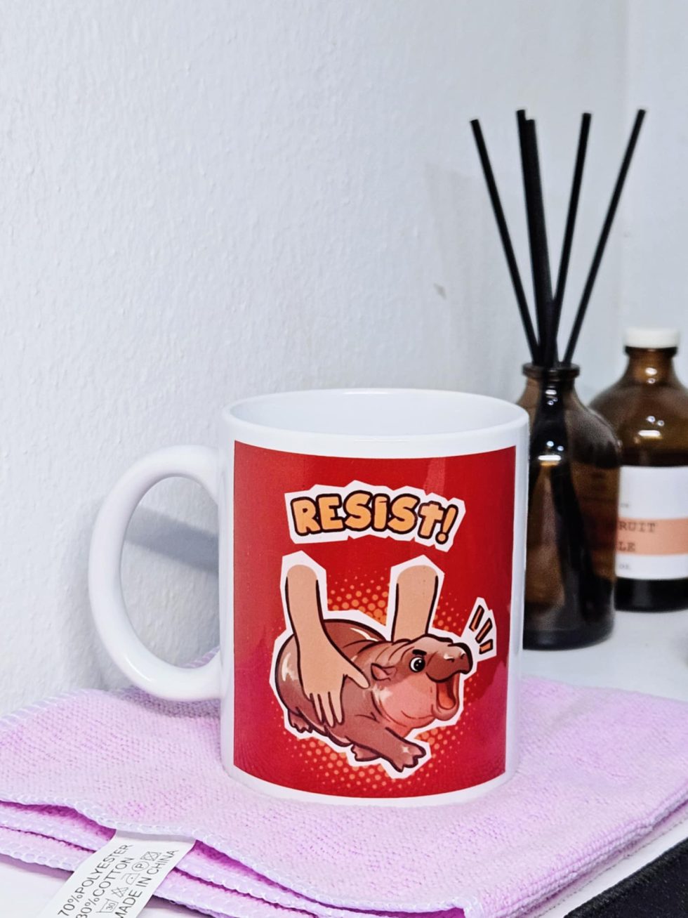 Moo Deng Resist! Mug - Image 6