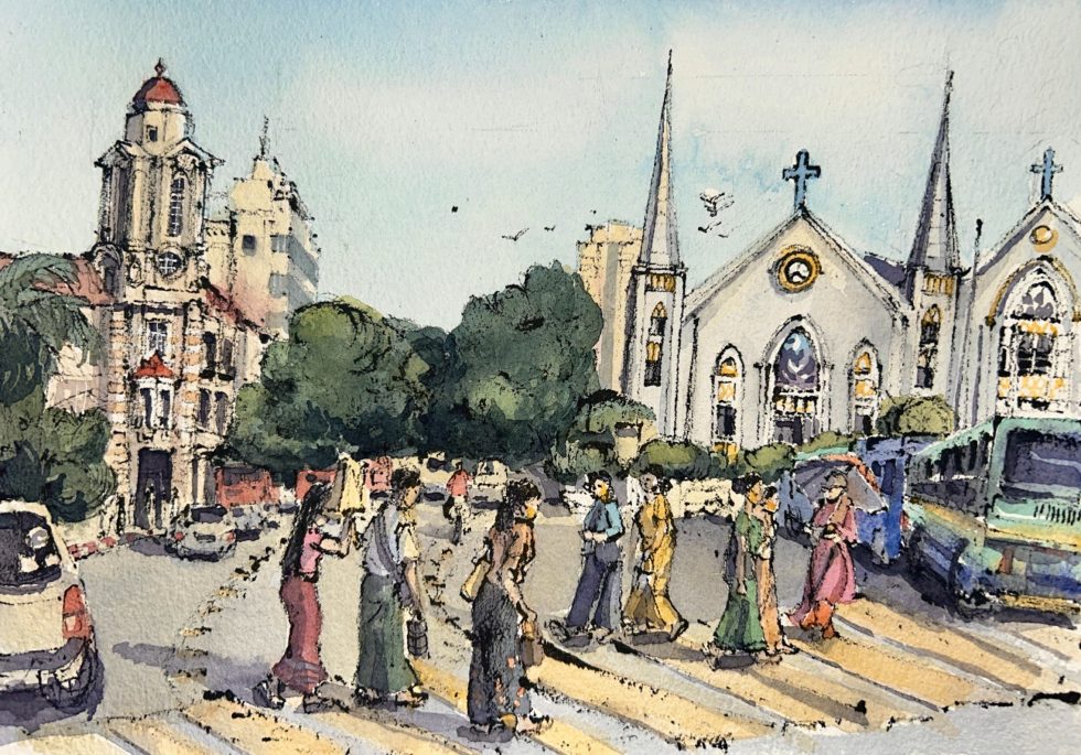 Yangon in Watercolor | 2026 Wall Calendar - Image 4